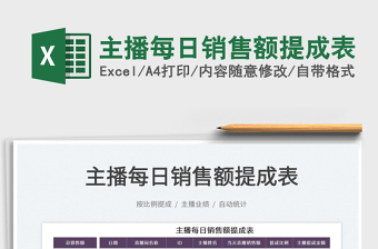 2025主播每日销售额提成表免费下载