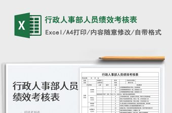 2025行政人事部人员绩效考核表免费下载