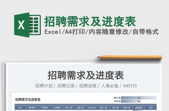 2025招聘需求及进度表免费下载