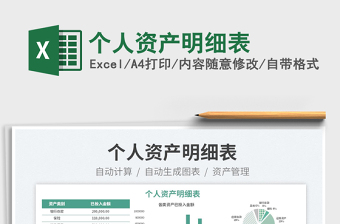 2025个人资产明细表免费下载