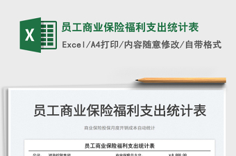 2025员工商业保险福利支出统计表免费下载