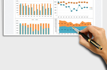 2025月度收支对比分析图免费下载