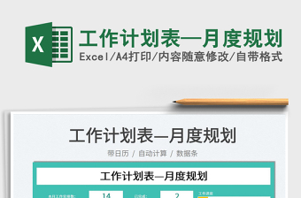 2025工作计划表—月度规划免费下载