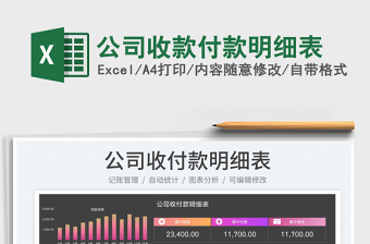 2025公司收款付款明细表免费下载