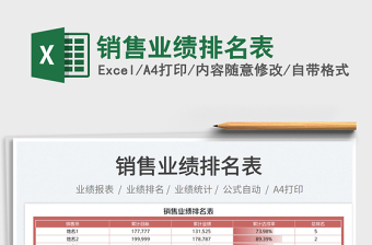 2025销售业绩排名表免费下载
