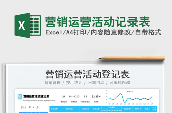 2025营销运营活动记录表免费下载