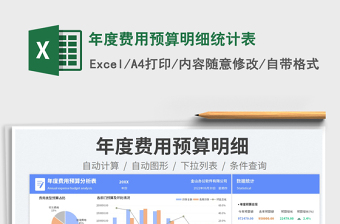 2025年度费用预算明细统计表免费下载
