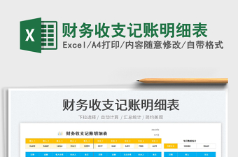 2025财务收支记账明细表免费下载