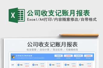 2025公司收支记账月报表免费下载
