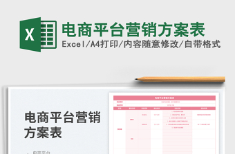 2025电商平台营销方案表免费下载