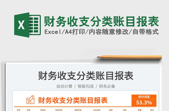 2025财务收支分类账目报表免费下载