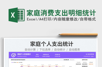 2025家庭消费支出明细统计免费下载