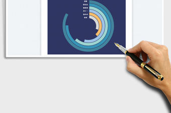 2025销售业绩对比图-环型图免费下载