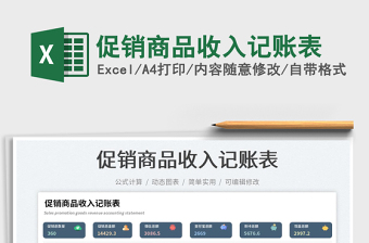 2025促销商品收入记账表免费下载