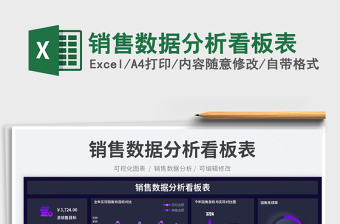 2025销售数据分析看板表免费下载