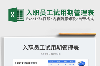 2025入职员工试用期管理表免费下载