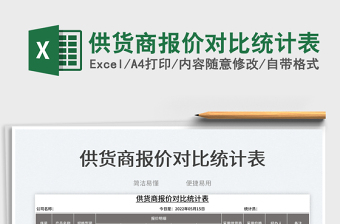 2025供货商报价对比统计表免费下载