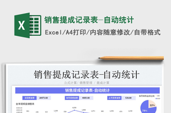 2025销售提成记录表-自动统计免费下载