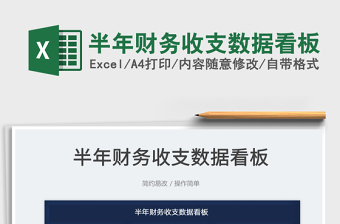 2025半年财务收支数据看板免费下载