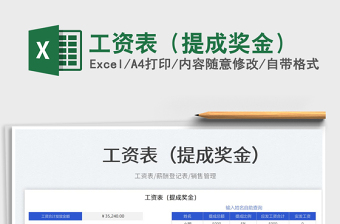 2025工资表（提成奖金）免费下载