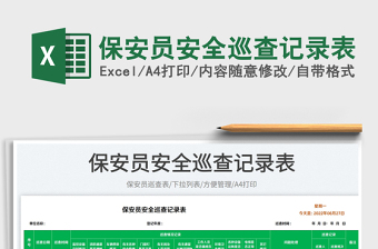 2025保安员安全巡查记录表免费下载