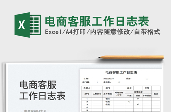 2025电商客服工作日志表免费下载