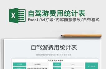 2025自驾游费用统计表免费下载