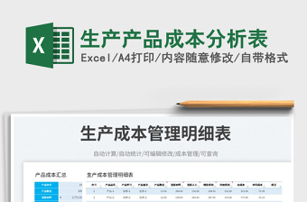 2025生产产品成本分析表免费下载