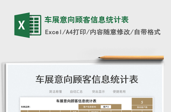 2025车展意向顾客信息统计表免费下载