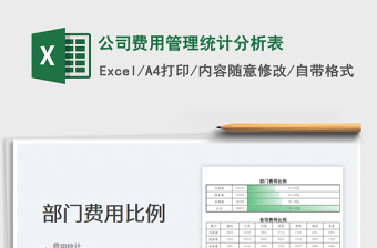 2025公司费用管理统计分析表免费下载