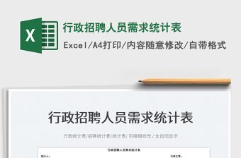 2025行政招聘人员需求统计表免费下载