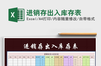 2025进销存出入库存表免费下载