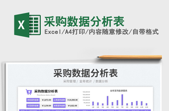 2025采购数据excel表格大全
