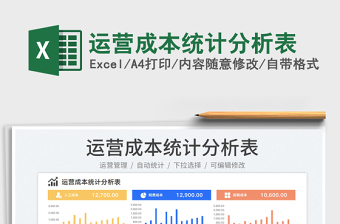 2025运营成本统计分析表免费下载