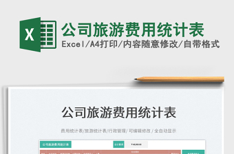2025公司旅游费用统计表免费下载