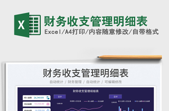 2025财务收支管理明细表免费下载