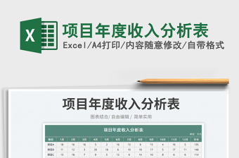 2025项目年度收入分析表免费下载