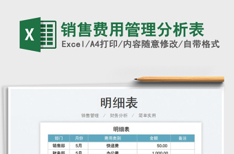 2025销售费用管理分析表免费下载