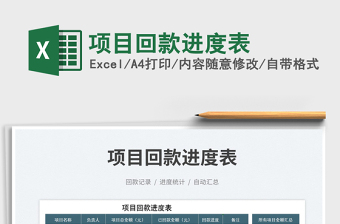 2025项目回款进度表免费下载