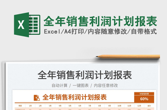 2025全年销售利润计划报表免费下载