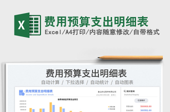 2025费用预算支出明细表免费下载