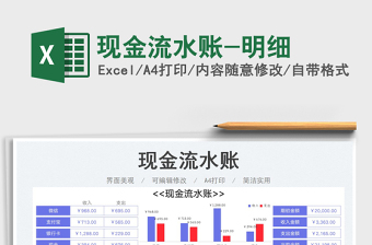 2024现金流水账-明细exce表格