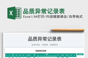 品质巡检记录表