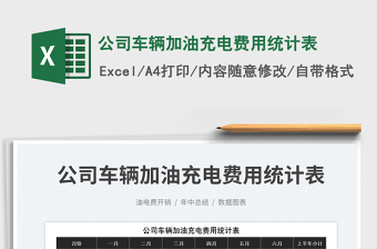 2025公司车辆加油充电费用统计表免费下载