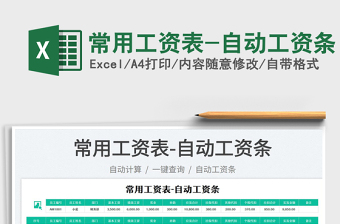 2025常用工资表-自动工资条免费下载