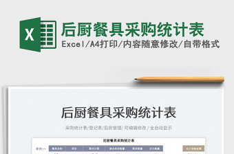 2025后厨餐具采购统计表免费下载