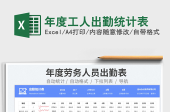 2025年度工人出勤统计表免费下载