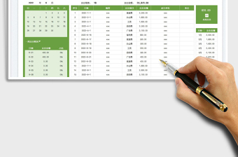 2025费用支出明细表-带日历免费下载