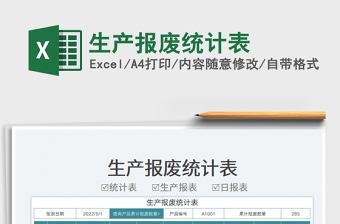 2025生产报废统计表免费下载