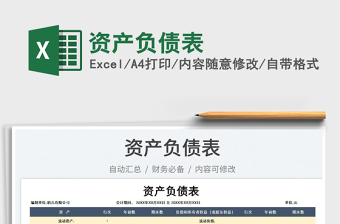 2025资产负债表免费下载